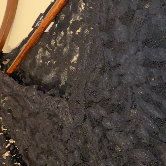 Gothic Vintage Y2K Black Floral Mesh/Fishnet Long Sleeve - Picture 2 of 5